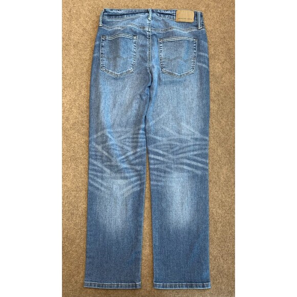 American Eagle Jeans Mens 30x30 Original Straight Whiskered Y2K Denim Airflex+ - Picture 3 of 10